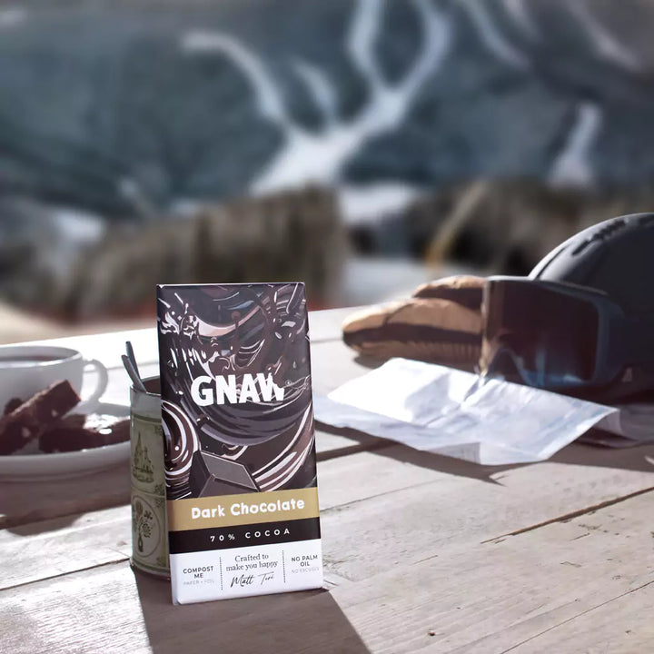 GNAW Dark Chocolate Bar 70% Cocoa Lifestyle Picture