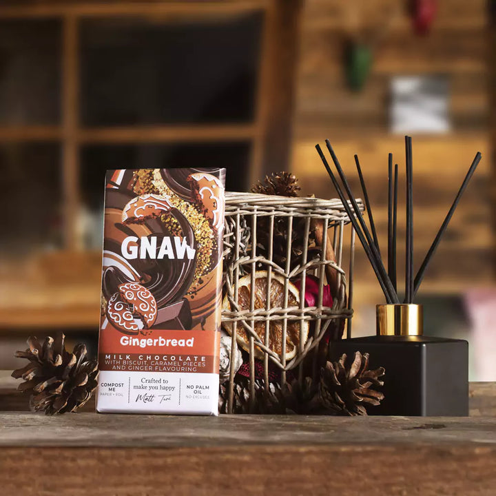 GNAW Gingerbread Chocolate Bar Lifestyle Image