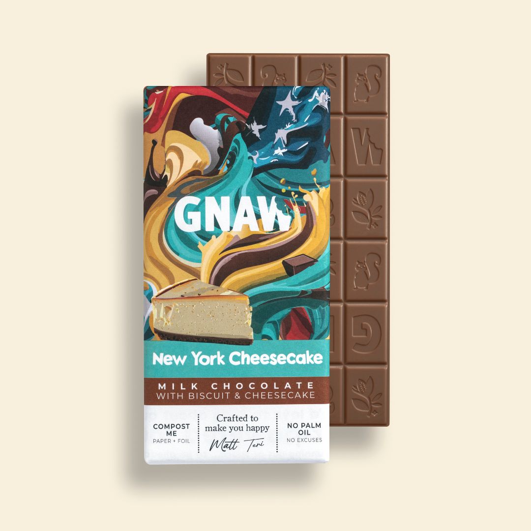 New York Cheesecake Milk Chocolate Bar - GNAW® – GNAW Chocolate