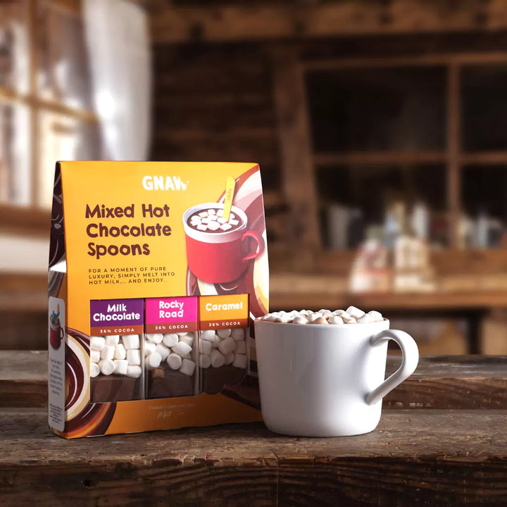 GNAW Mixed Hot Chocolate Spoon Gift Set Lifestyle Image